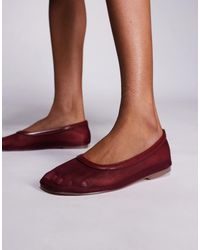 SIMMI - Simmi london wide fit – luanne – flacher ballerinas aus netzstoff - Lyst