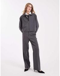 Object - Pantalones De Sastre Gris Jaspeado De Pernera Ancha De (Parte De Un Conjunto) - Lyst