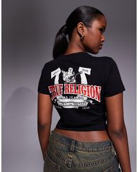 TRUE RELIGION - Logo Baby Tee With Back Print - Lyst