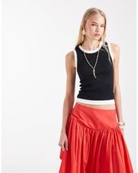 ASOS - Faux Double Layer Ribbed Tank Top - Lyst