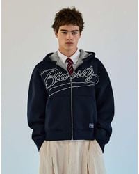 Bershka - Contrast Print Sweatshirt With Hood - Lyst