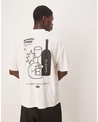ASOS - Boxy Oversized T-shirt With Drinks Graphic - Lyst