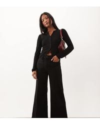 GOOD AMERICAN - Petite High Rise Wide Leg Palazzo Jeans - Lyst
