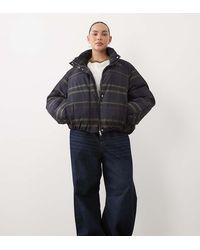 ASOS - Asos Design Curve Cape-detail Trench Coat With Check Liner - Lyst