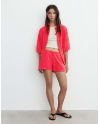 Pull&Bear - – strukturierte shorts aus baumwolle - Lyst