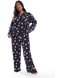 Loungeable - Curve Christmas Supersoft Jersey Pyjama Set - Lyst