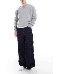 Collusion - X003 - jean ample taille mi-haute - bleu délavé - Lyst
