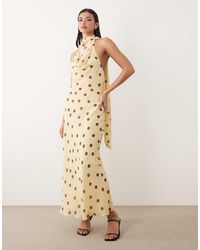 Gina Tricot - Scarf Neck Maxi Dress - Lyst