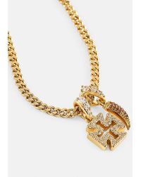 CERNUCCI - Micro Iced Cross & Chilli 10Mm Necklace - Lyst