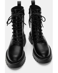 Pull&Bear - Bottines plates à lacets - Lyst
