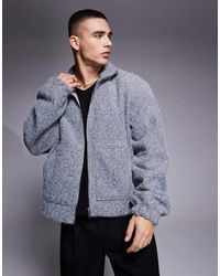 ASOS - Oversized Boxy Zip Through Shacket - Lyst
