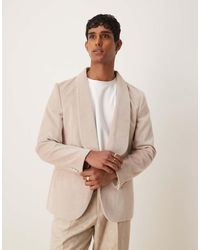 ASOS - Summer Weight Cotton Velvet Slim Blazer - Lyst