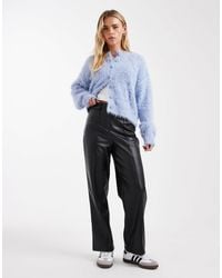 New Look - Pantalon large en similicuir - Lyst