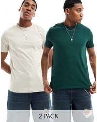 ASOS - 2 Pack Crew Neck T-shirts - Lyst