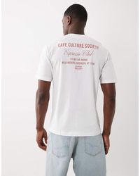 Only & Sons - Relaxed Fit T-shirt With Espresso Club Back Print - Lyst