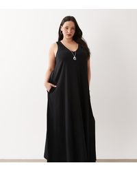 ASOS - Asos Design Curve Trapeze Maxi Dress - Lyst