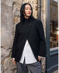ASOS - Funnel Neck Wrap Blazer - Lyst