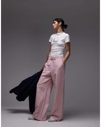 Tommy Hilfiger - Linen Wide Trousers - Lyst