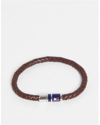 Tommy Hilfiger Mens Magnetic Leather Bracelet - Brown