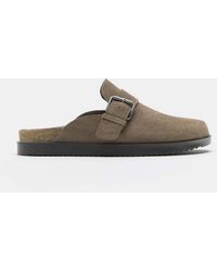 Pull&Bear - Klompen Van Leer Met Gesp - Lyst