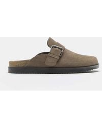 Pull&Bear - Leather Buckle Clogs - Lyst