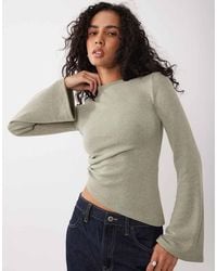 ASOS - Boucle Long Sleeve Asymmetric Top - Lyst