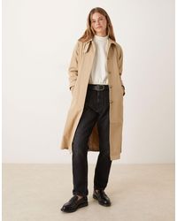 Vila - Trench-coat avec col - beige - Lyst
