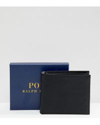Polo Ralph Lauren Classic Leather Billfold Wallet In Black Exclusive At Asos