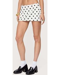 Edikted - Noreen Polka Dot Mini Skort - Lyst