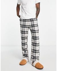 Jack & Jones - Flannel Check Pyjama Bottom With - Lyst