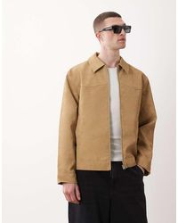 ASOS - Faux Suede Harrington Jacket - Lyst