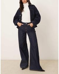 Mango - Vaqueros Azul Añil Holgados 100% De Algodón Annie De - Lyst