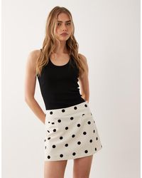 ASOS - Linen Blend Mini Skirt - Lyst