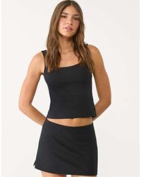 Stradivarius - Top Basic Con Scollo Squadrato - Lyst