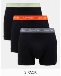 Calvin Klein - Cotton stretch - confezione da 3 paia di boxer aderenti neri con fascia - Lyst
