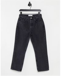 black and white colour block editor straight jeans