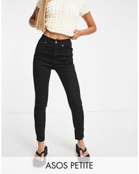 ASOS - Asos Design Petite High Rise 'lift And Contour' Stretch Skinny Jeans - Lyst