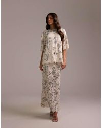 ASOS - Bridal Lace Maxi Skirt With Embellishment - Lyst