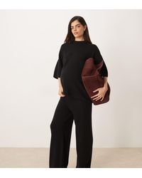 ASOS - Asos Design Maternity Knitted Compact Trouser Co-ord - Lyst