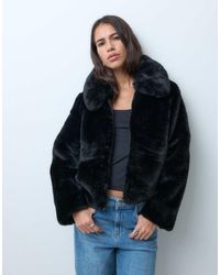 Gap - Cropped Faux Fur Jacket - Lyst