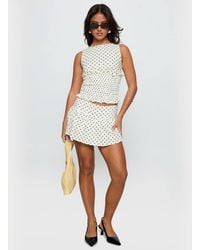Princess Polly - Roxee Linen Blend Frill Detail Shirred Waist Sleeveless Top Co-ord - Lyst