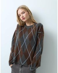 Vila - Argyle-strickpullover als kombiteil - Lyst