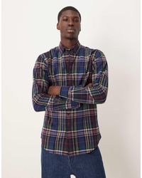 Polo Ralph Lauren - Icon Logo Custom Fit Check Brushed Oxford Shirt - Lyst