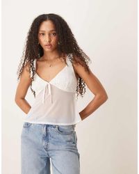 ASOS - Mesh Cami Top With Bow Detail - Lyst