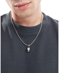 ASOS - Festival Waterproof Stainless Steel Box Chain Necklace With Pendant - Lyst