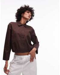 ARKET - Pure Cotton Cropped Blouson Jacket - Lyst