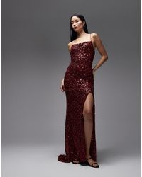 True Decadence - Bias Cut Maxi Dress With Tie Back - Lyst