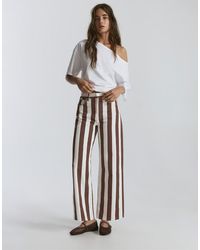 Pull&Bear - Striped Straight-Leg Trousers - Lyst