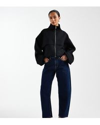 ASOS - Vaqueros De Corte Barrel Slim Con De Asos Design Petite-Azul Marino - Lyst