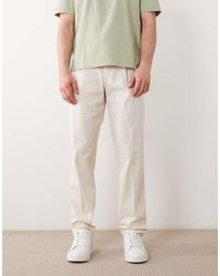 SELECTED - Pantaloni A Pieghe Color Crema - Lyst